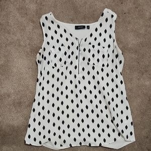 Avia White and Black Sleeveless Top